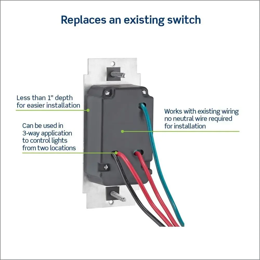 SureSlide Dimmer Switch for Dimmable LED/ Halogen/ Incandescent Bulbs 6674-P0T